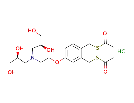 S,S'-((4-(2-(bis((S)-2,3-dihydroxypropyl)amino)ethoxy)-1,2-phenylene)bis(methylene)) diethanethioate hydrochloride