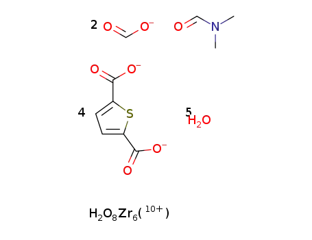 [Zr6O6(OH)2(2,5-thiophenedicarboxylate)4(formate)2(N,Ndimethylformamide)*(H2O)5]