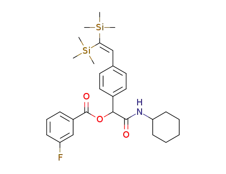 (cyclohexylcarbamoyl)(4-(2,2-bis(trimethylsilyl)vinyl)phenyl)methyl 3-fluorobenzoate