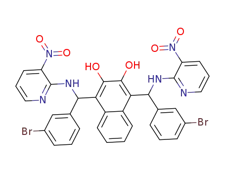 1,4-bis((3-nitropyridin-2-ylamino)(3-bromophenyl)methyl)naphthalene-2,3-diol