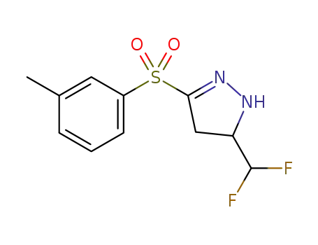 3-((3-methylphenyl)sulfonyl)-5-(difluoromethyl)-4,5-dihydro-1H-pyrazole