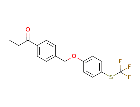 1-(4-((4-((trifluoromethyl)thio)phenoxy)methyl)phenyl)propan-1-one