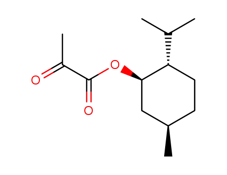 Pyruvic acid (1R,3R,4S)-p-menthane-3-yl ester