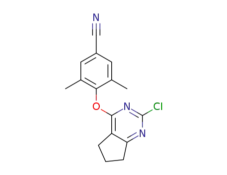 4-((2-chloro-6,7-dihydro-5H-cyclopenta[d]pyrimidin-4-yl)oxy)-3,5-dimethylbenzonitrile