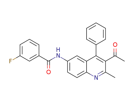 N‑(3‑acetyl‑2‑methyl‑4‑phenylquinolin‑6‑yl)‑3‑fluorobenzamide