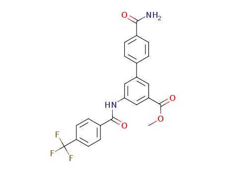 methyl 4'-carbamoyl-5-(4-(trifluoromethyl)benzamido)-[1,1'-biphenyl]-3-carboxylate