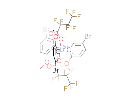 bis(heptafluorobutylato)tris(5-bromo-2-metoxyphenyl)antimony