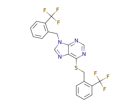 9-[2-(trifluoromethyl) benzyl]-6-[(2-(trifluoromethyl)benzyl)thio]-9H-purine