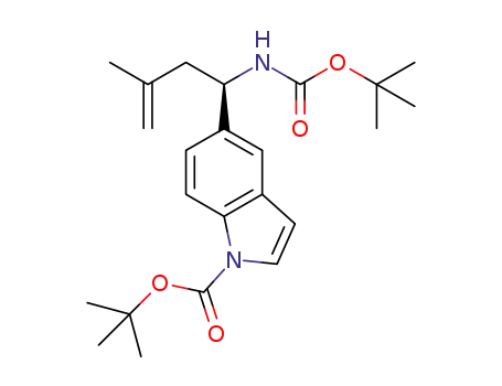 (+)-(R)-N-Boc-3-methyl-1-(N-Boc-5-indolyl)but-3-en-1-amine