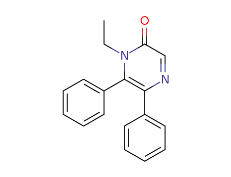 Molecular Structure of 78174-92-2 (2(1H)-Pyrazinone, 1-ethyl-5,6-diphenyl-)