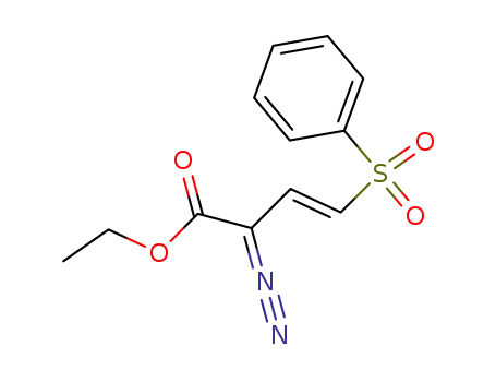 Molecular Structure of 126554-33-4 (3-Butenoic acid, 2-diazo-4-(phenylsulfonyl)-, ethyl ester, (3E)-)