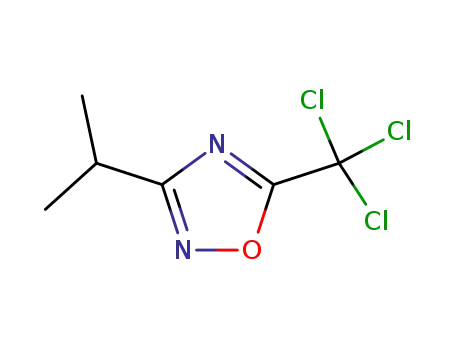 Molecular Structure of 1199-49-1 (1,2,4-Oxadiazole, 3-(1-methylethyl)-5-(trichloromethyl)-)