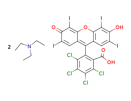 Molecular Structure of 91491-51-9 (ROSE BENGAL  BIS(TRIETHYLAMMONIUM) SALT)