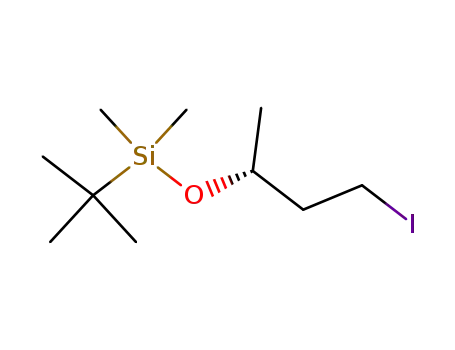 Molecular Structure of 109613-36-7 (Silane, (1,1-dimethylethyl)[(1R)-3-iodo-1-methylpropoxy]dimethyl-)