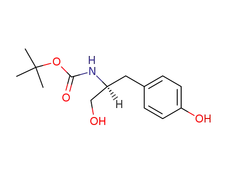 Molecular Structure of 83345-46-4 (Carbamicacid, N-[(1S)-2-hydroxy-1-[(4-hydroxyphenyl)methyl]ethyl]-, 1,1-dimethylethylester)