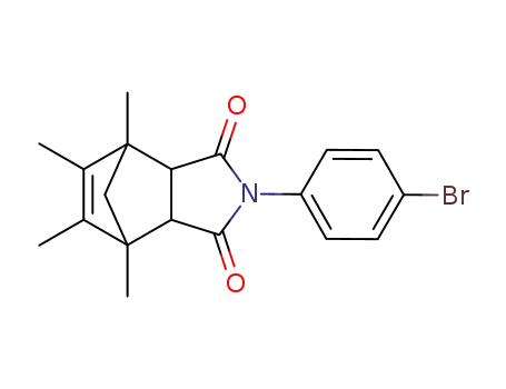 Molecular Structure of 140137-41-3 (4,7-Methano-1H-isoindole-1,3(2H)-dione,
2-(4-bromophenyl)-3a,4,7,7a-tetrahydro-4,5,6,7-tetramethyl-)