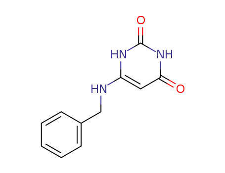 Molecular Structure of 5759-80-8 (6-(benzylamino)pyrimidine-2,4(1H,3H)-dione)