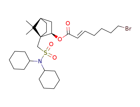 10-dicyclohexylsulfamoyl-D-isobornyl (E)-7-bromohept-2-enoate