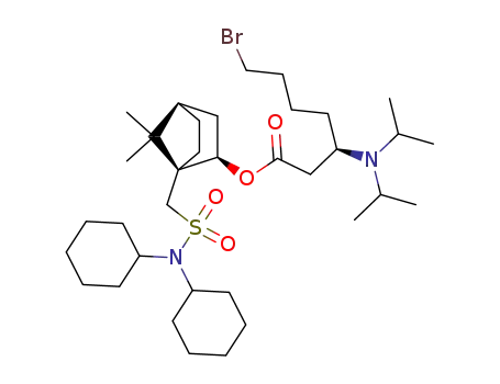 10-dicyclohexylsulfamoyl-D-isobornyl 7-bromo-3<(1-methylethyl)amino>heptanoate