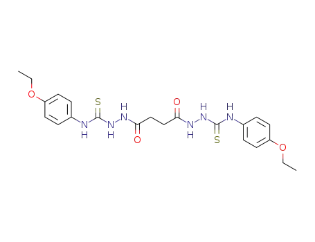 Molecular Structure of 90748-49-5 (Butanedioic acid,
bis[2-[[(4-ethoxyphenyl)amino]thioxomethyl]hydrazide])