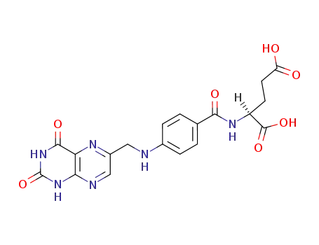 L-Glutamic acid,
N-[4-[[(1,2,3,4-tetrahydro-2,4-dioxo-6-pteridinyl)methyl]amino]benzoyl]-