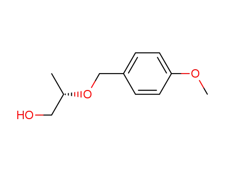 Molecular Structure of 122151-36-4 (1-Propanol, 2-[(4-methoxyphenyl)methoxy]-, (2S)-)