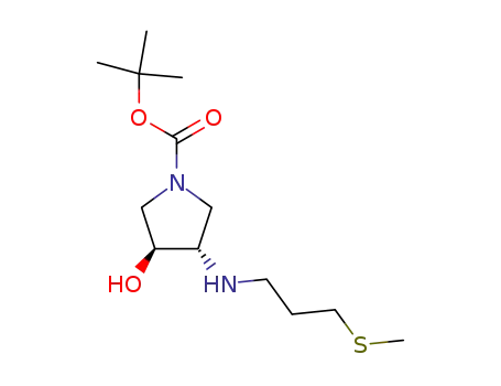 (3S,4S)-3-Hydroxy-4-(3-methylsulfanyl-propylamino)-pyrrolidine-1-carboxylic acid tert-butyl ester