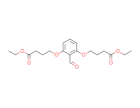 Molecular Structure of 197589-71-2 (Butanoic acid, 4,4'-[(2-formyl-1,3-phenylene)bis(oxy)]bis-, diethyl ester)