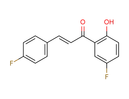 Molecular Structure of 224294-26-2 (2-Propen-1-one, 1-(5-fluoro-2-hydroxyphenyl)-3-(4-fluorophenyl)-, (2E)-)