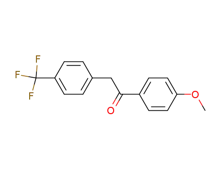 Molecular Structure of 181308-89-4 (Ethanone, 1-(4-methoxyphenyl)-2-[4-(trifluoromethyl)phenyl]-)