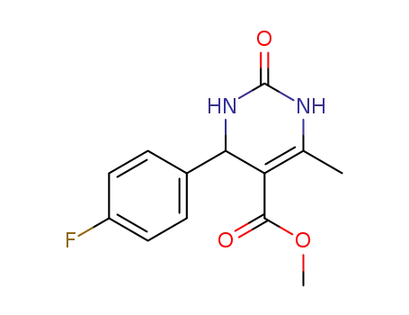 Molecular Structure of 283593-12-4 (5-Pyrimidinecarboxylic acid,
4-(4-fluorophenyl)-1,2,3,4-tetrahydro-6-methyl-2-oxo-, methyl ester)