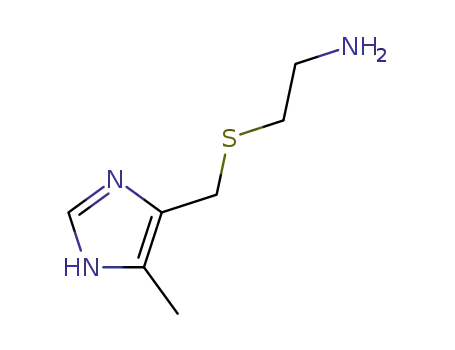 Molecular Structure of 38585-67-0 (4-[[(2-aminoethyl)thio]methyl]-5-methylimidazole)