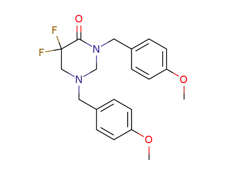5,5-difluoro-1,3-bis-(4-methoxy-benzyl)-tetrahydro-pyrimidin-4-one