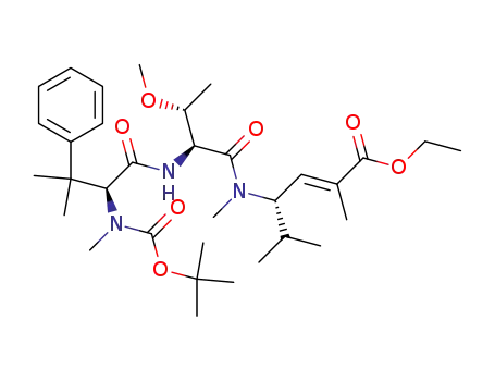(E)-(S)-4-({(2S,3R)-2-[(S)-2-(tert-Butoxycarbonyl-methyl-amino)-3-methyl-3-phenyl-butyrylamino]-3-methoxy-butyryl}-methyl-amino)-2,5-dimethyl-hex-2-enoic acid ethyl ester