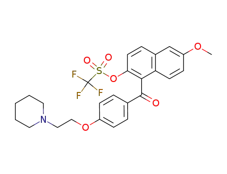 trifluoro-methanesulfonic acid 6-methoxy-1-[4-(2-piperidin-1-yl-ethoxy)-benzoyl]-naphthalen-2-yl ester