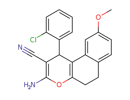 3-amino-1-(2-chlorophenyl)-9-methoxy-5,6-dihydro-1H-benzo[f]chromene-2-carbonitrile