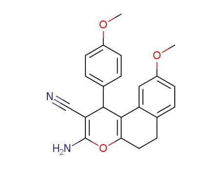 3-amino-9-methoxy-1-(4-methoxyphenyl)-5,6-dihydro-1H-benzo[f]chromene-2-carbonitrile