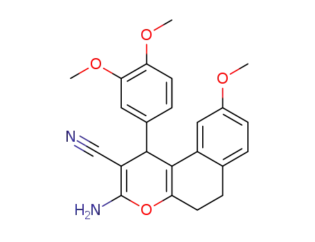 3-amino-1-(3,4-dimethoxyphenyl)-9-methoxy-5,6-dihydro-1H-benzo[f]chromene-2-carbonitrile