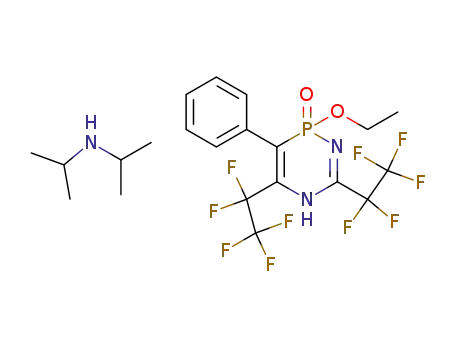 diisopropylamine 2-ethoxy-2-oxo-3-phenyl-4,6-bis(pentafluoroethyl)-2,5-dihydro-1,5,2-diazaphosphinine adduct