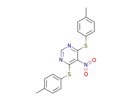 5-nitro-4,6-bis-p-tolylsulfanyl-pyrimidine