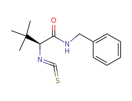 Molecular Structure of 479423-19-3 (Butanamide, 2-isothiocyanato-3,3-dimethyl-N-(phenylmethyl)-, (2S)-)