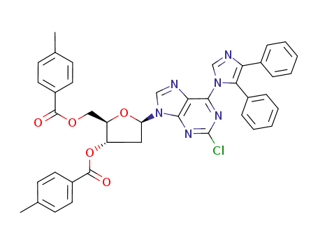 2-chloro-9-[2-deoxy-3,5-di-O-(p-toluoyl)-β-D-erythro-pentofuranosyl]-6-(4,5-diphenylimidazol-1-yl)purine