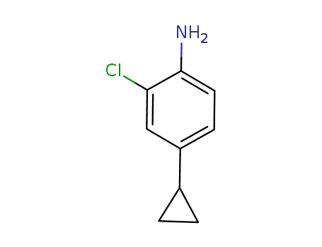 Molecular Structure of 78242-79-2 (Benzenamine, 2-chloro-4-cyclopropyl-)