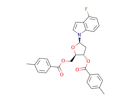 1-[2'-deoxy-3',5'-bis-O-(4-methylbenzoyl)-β-D-erythro-pentofuranosyl]-4-fluoroindole