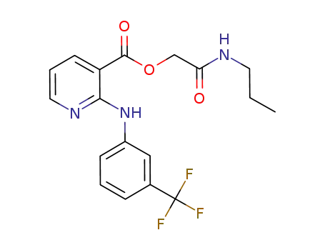 3-Pyridinecarboxylic acid, 2-[[3-(trifluoromethyl)phenyl]amino]-,
2-oxo-2-(propylamino)ethyl ester