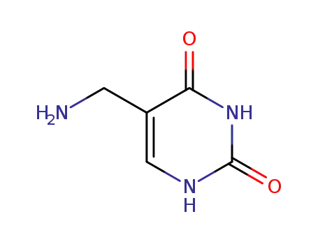 Molecular Structure of 89179-86-2 (2,4(1H,3H)-Pyrimidinedione, 5-(aminomethyl)- (9CI))