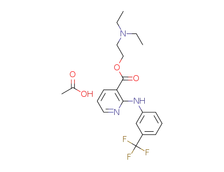 2-diethylaminoethyl 2-[[3-(trifluoromethyl)phenyl]amino]-3-pyridinecarboxylate acetate