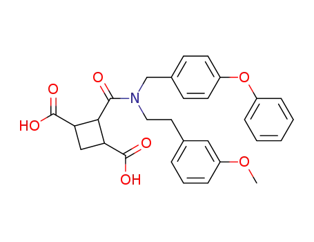 [N-(4-phenoxybenzyl)-N-(3-methoxyphenethyl) aminocarbonyl]cyclobutane-2,4-dicarboxylic acid