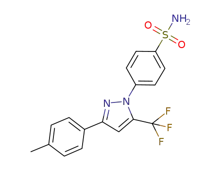 Molecular Structure of 331943-04-5 (N-De(4-sulfonaMidophenyl)-N'-(4-sulfonaMidophenyl) Celecoxib)