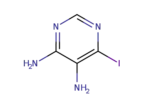Molecular Structure of 655255-14-4 (4,5-Pyrimidinediamine, 6-iodo-)